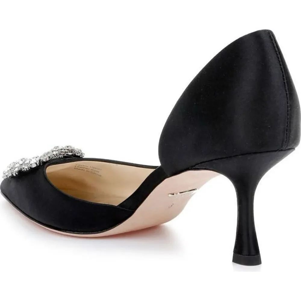 New Badgley Mischka Fabia Embellished Pointed Toe Pump Size 7 - Picture 3 of 8